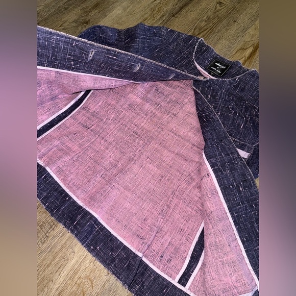 Nicole Miller • Miller Girl Linen Raw Edge Pantsuit - Picture 4 of 15